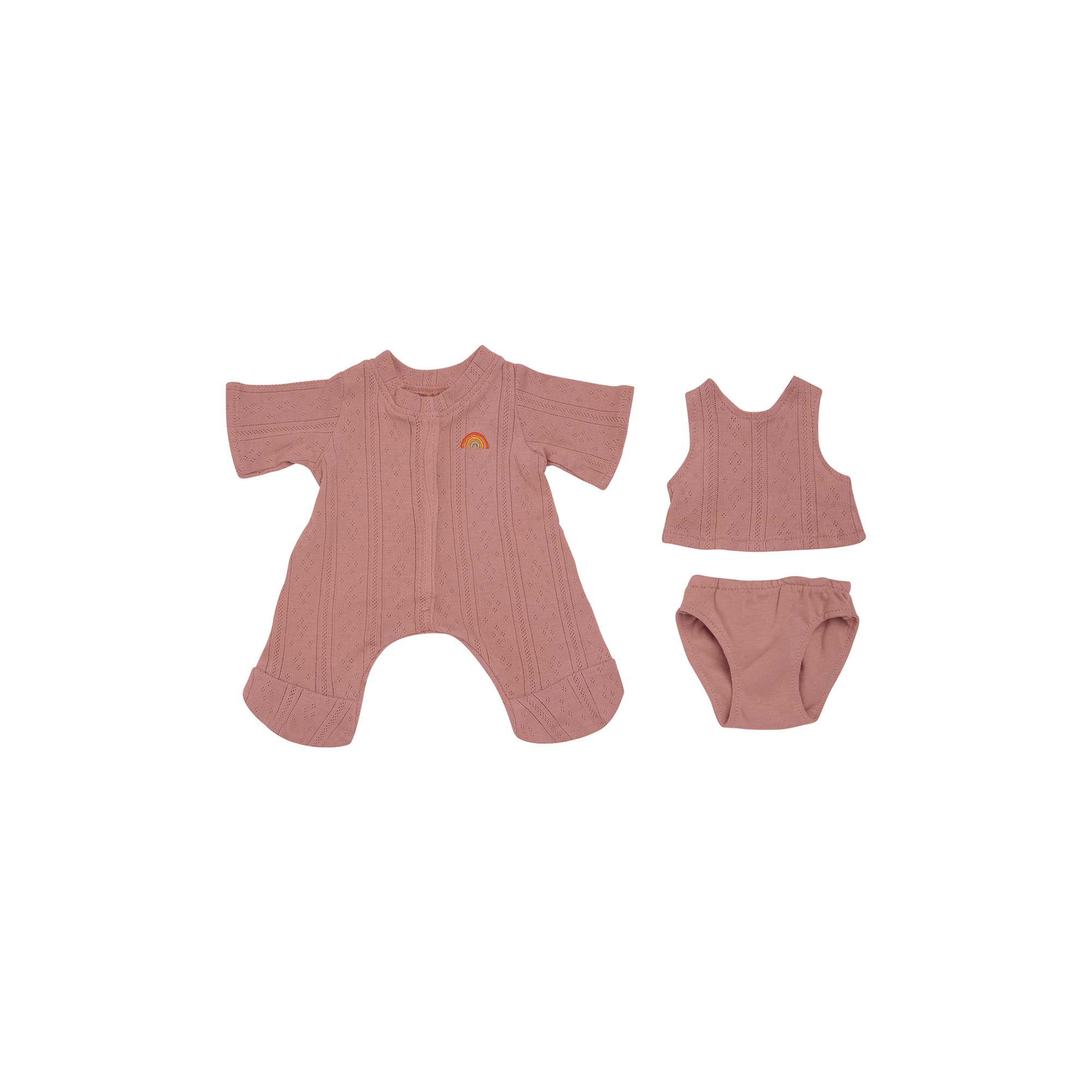 Dinkum Dolls Pointelle PJ Set - Rose