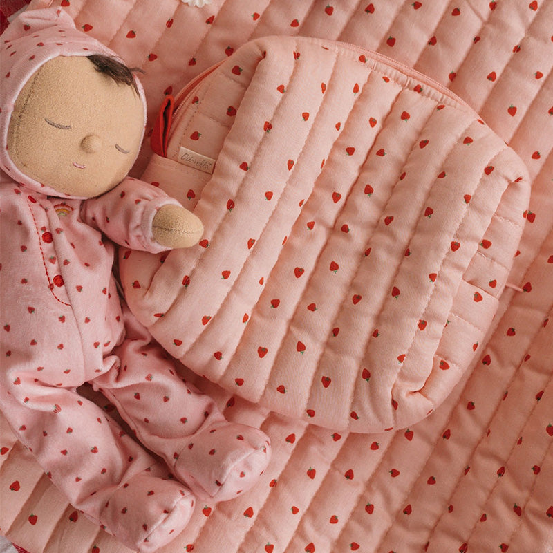 Quilted Toiletries Bag - Strawberry