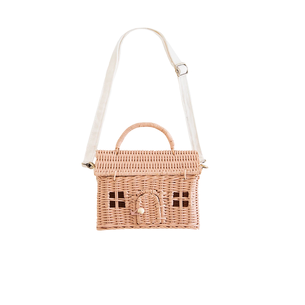 Rattan Casa Bag - Rose