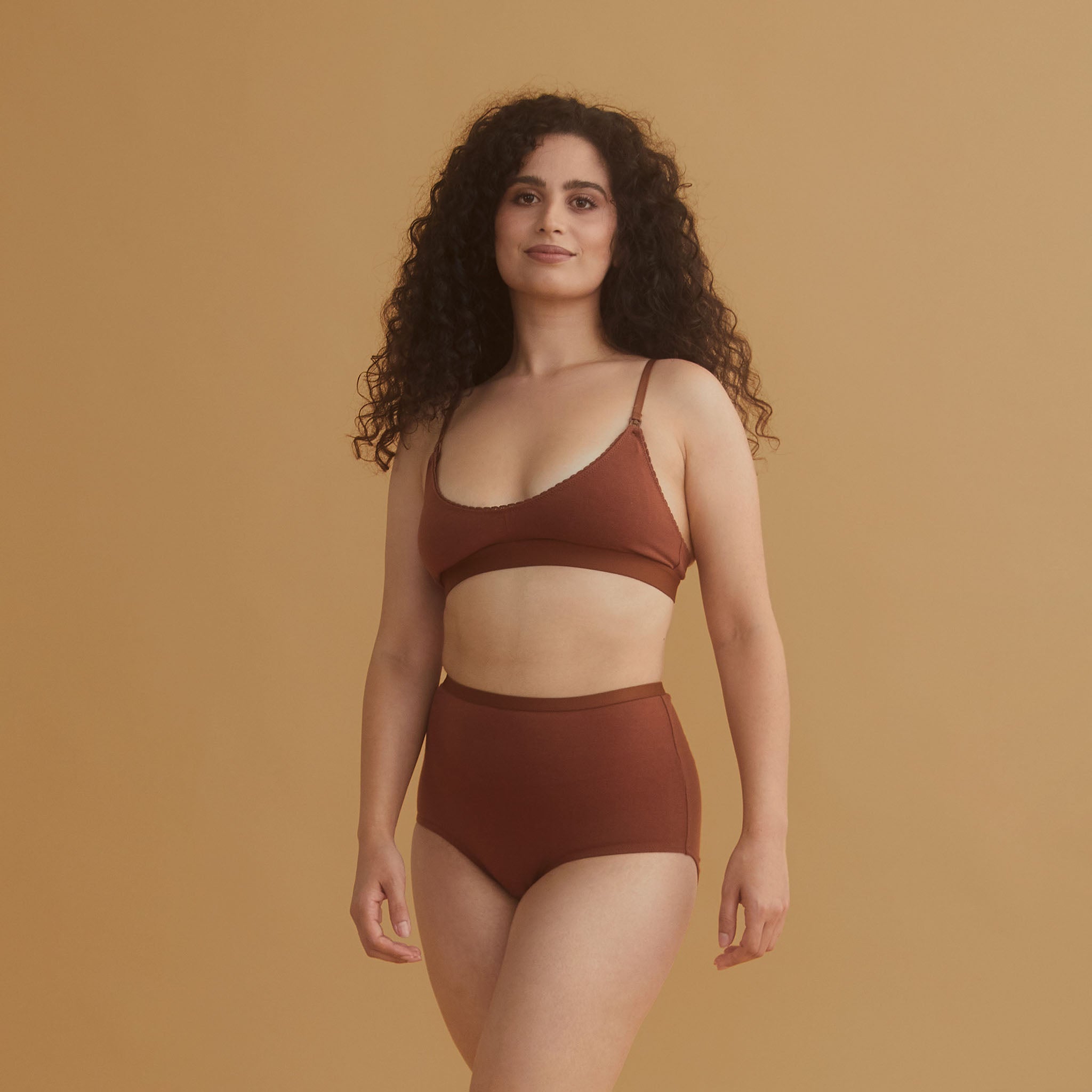 Blooma Organic Cotton Nursing Bra - Chestnut