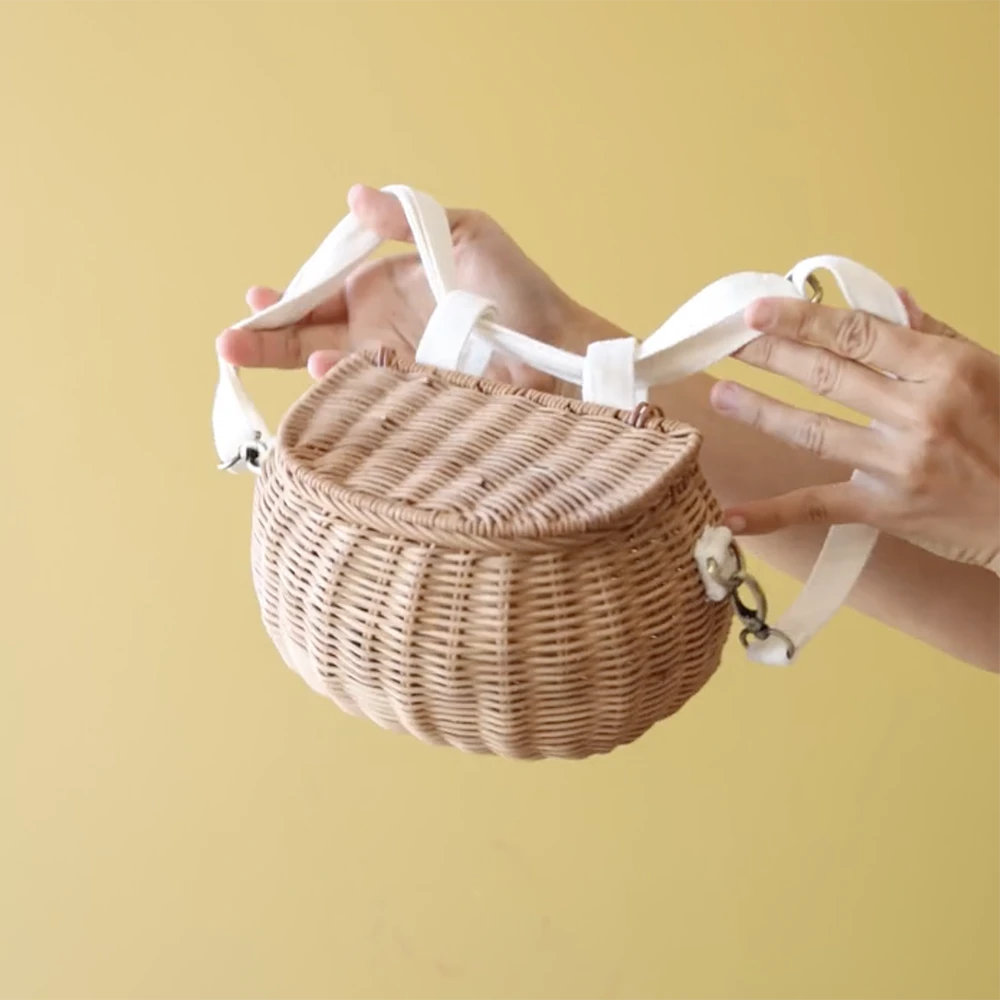 Mini Chari Rattan Bag - Natural