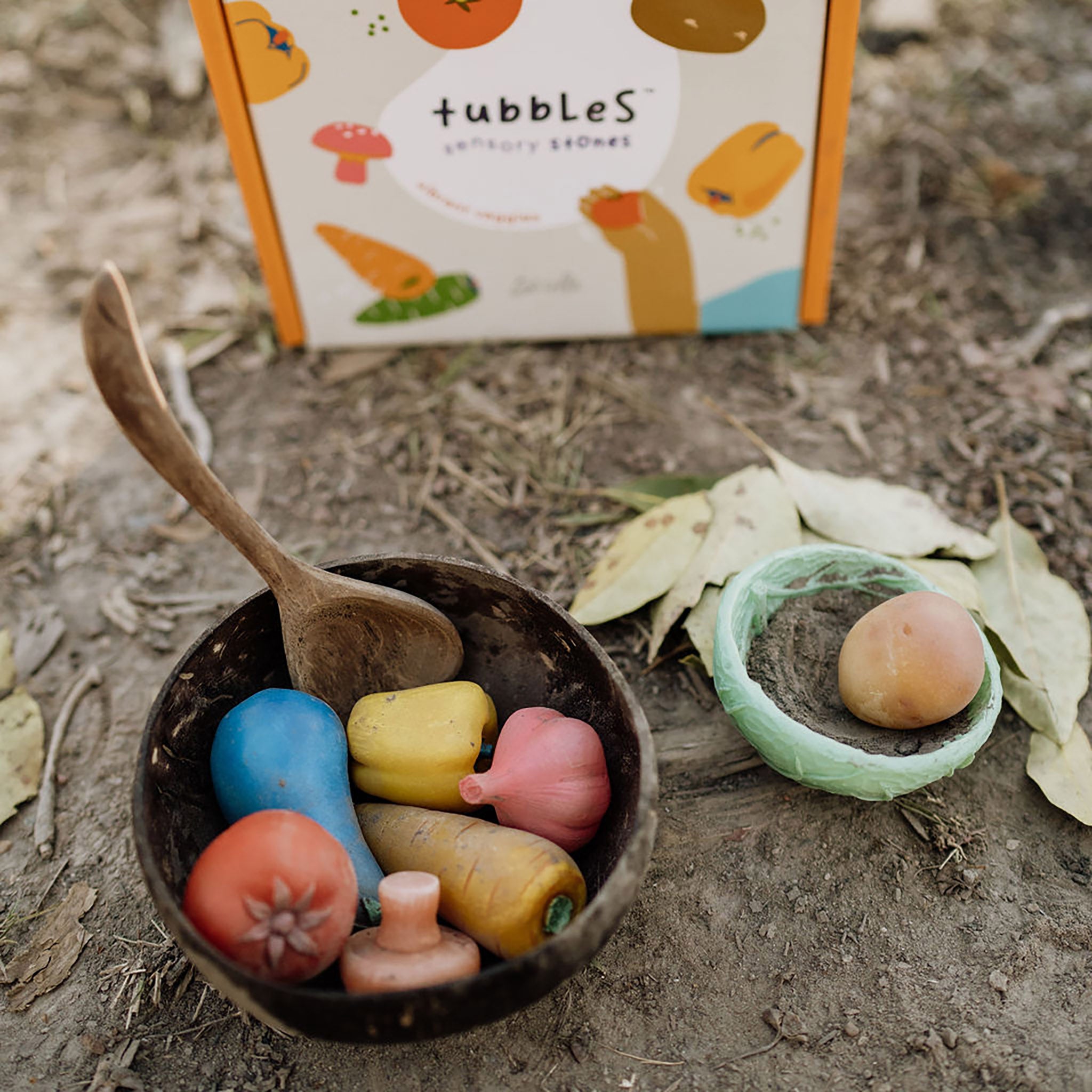 Tubbles - Sensory Stones - Vibrant Veggies